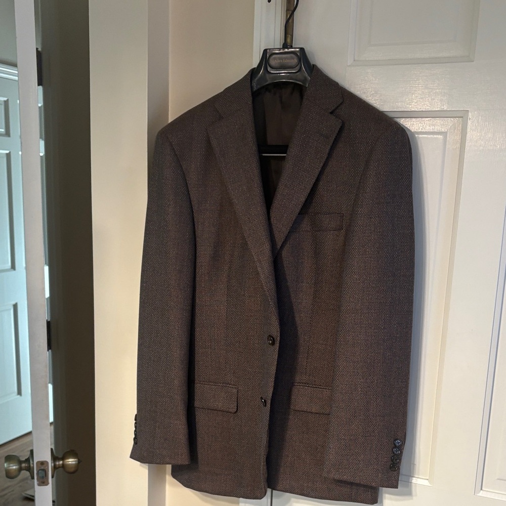 Allen Edmonds Classic Brown tweed Men's Blazer-40R-trim fit